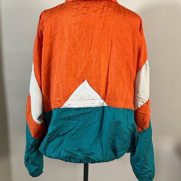 Locker Line Sz L Miami Dolphins Colorblock Windbreaker Embroidered Logo - Picture 5 of 8